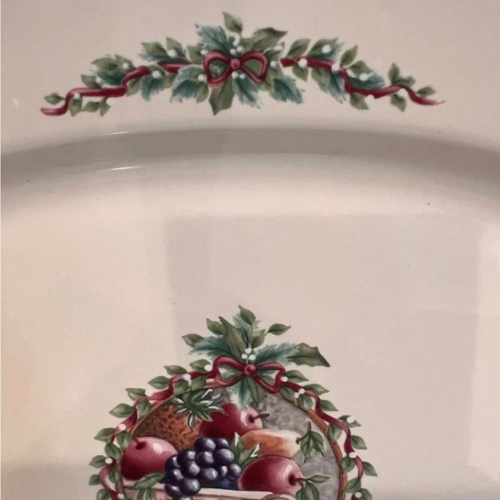 Vintage Pfaltzgraff Christmas platter Holly Joy platter plate Christmas